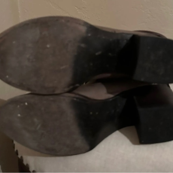 Sz 8 Freebird COAL Tall Knee High Lace Grey /Brown Leather Boots. Item # 21475 - Picture 6 of 8